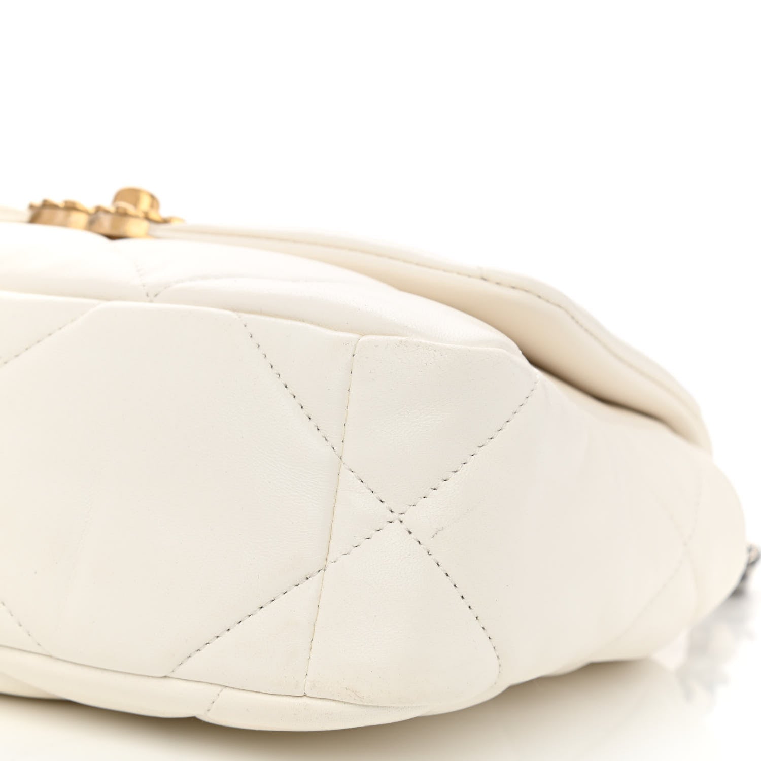 Chanel Lambskin Quilted Medium Chanel 19 Flap White 10 of 11
