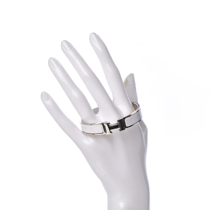 Hermes Enamel Narrow Clic Clac H Bracelet PM White 2 of 6