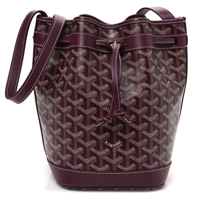 Goyard Goyardine Petit Flot Bucket Bag PM Burgundy 1 of 10