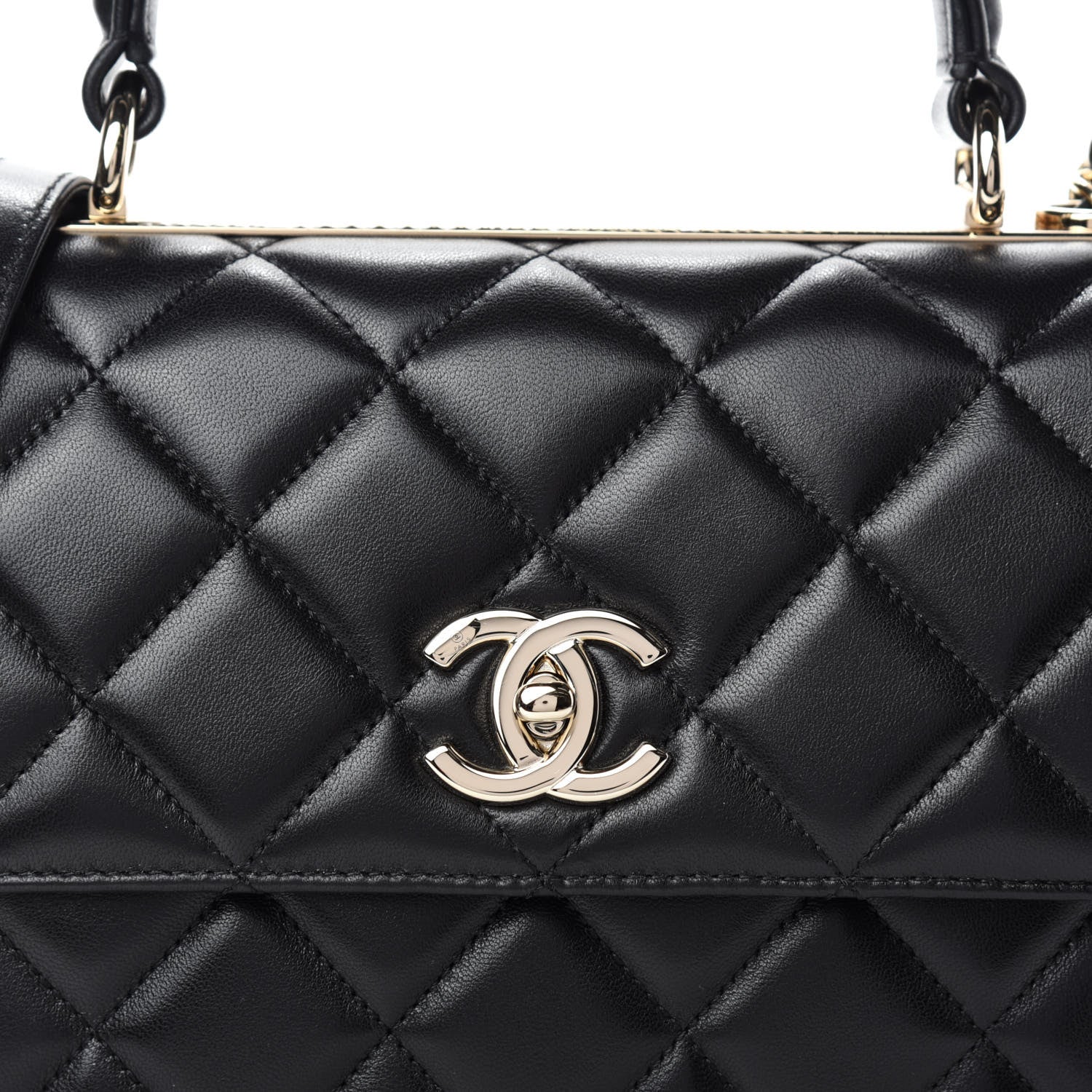 Chanel Lambskin Quilted Small Trendy CC Dual Handle Flap Bag Black 10 of 11