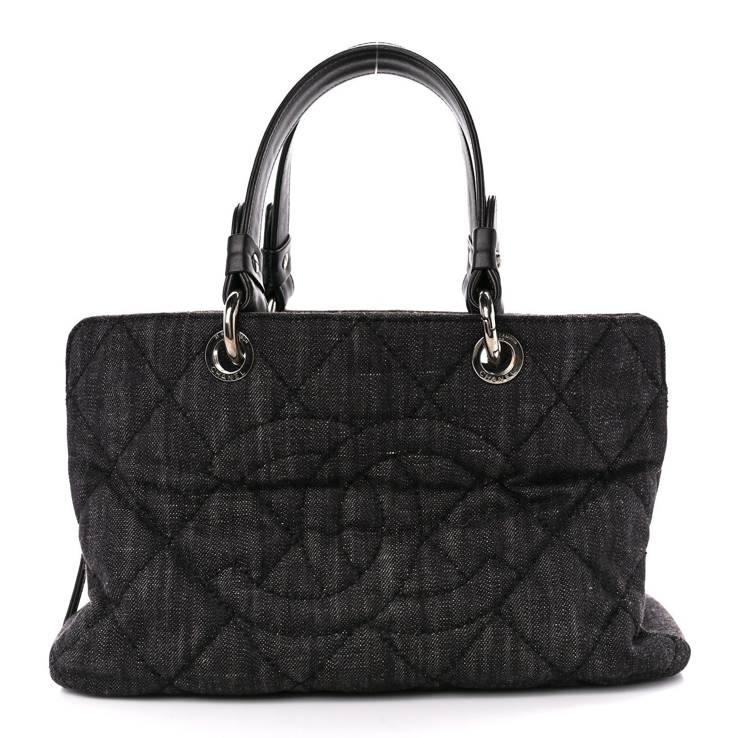 Denim Quilted Timeless Tote Black