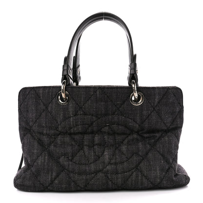 Chanel Denim Quilted Timeless Tote Black 1 of 10