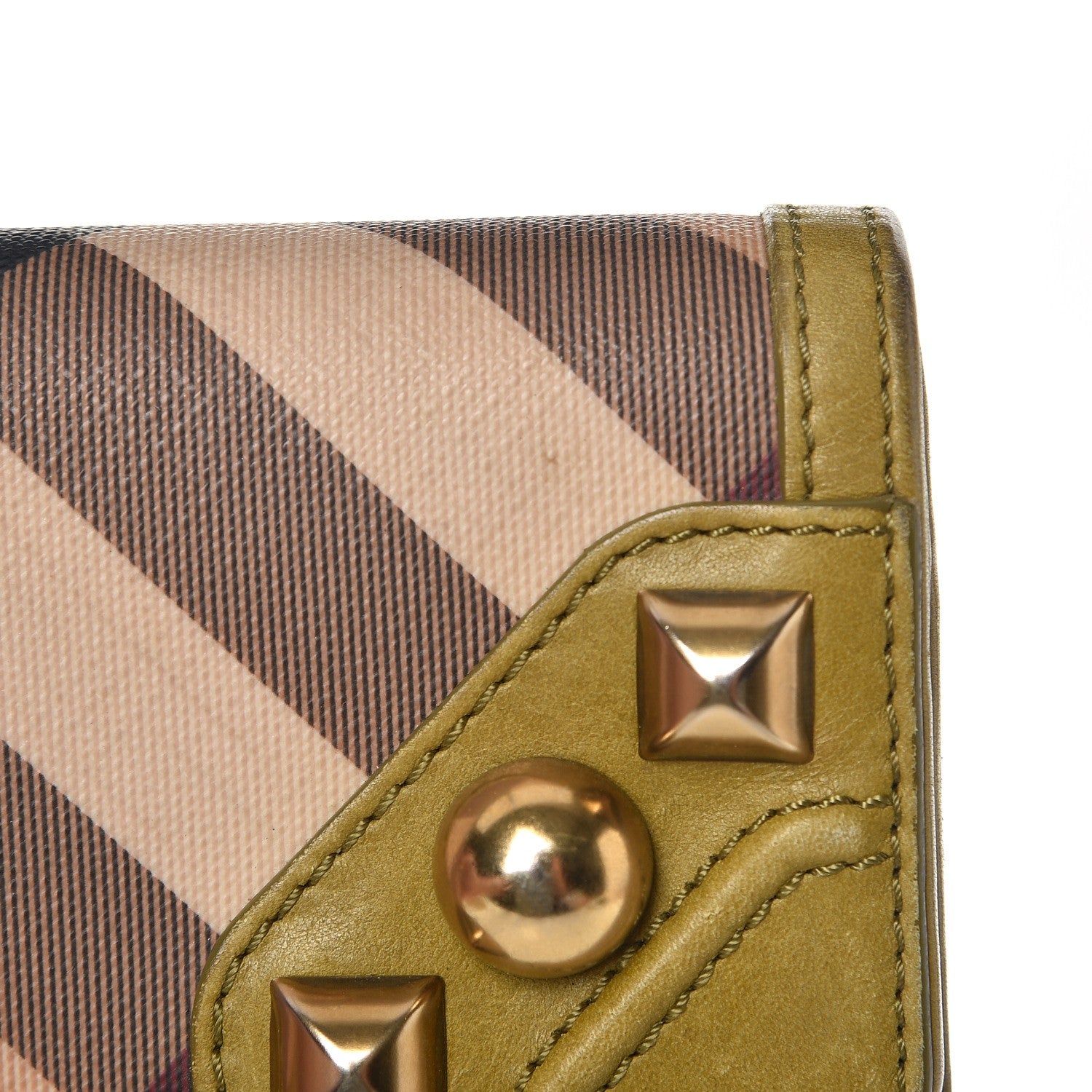 Burberry Nova Check Mega Stud Continental Wallet Green 11 of 12