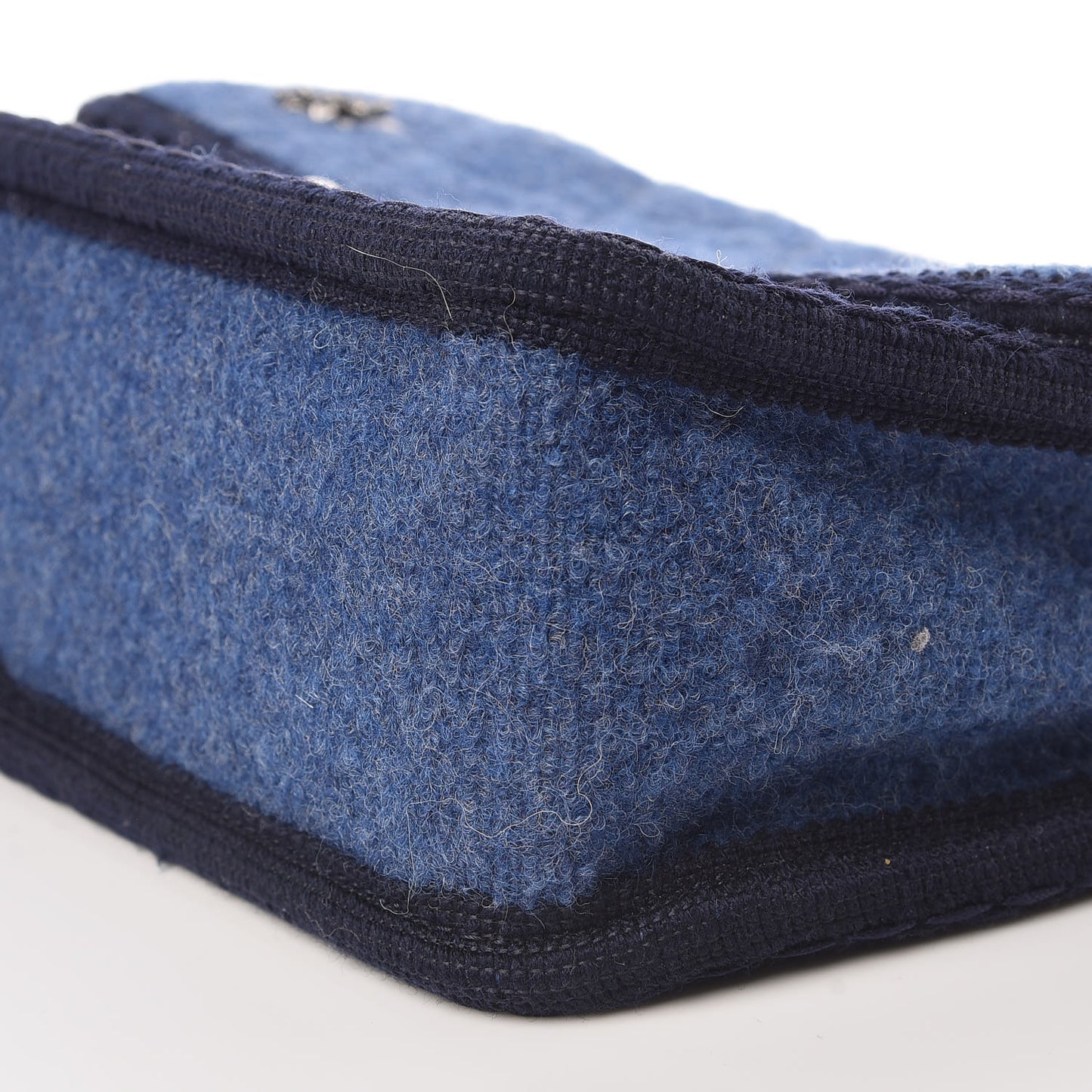 Wool Quilted Medium Edelweiss Single Flap Blue