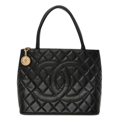 Chanel Caviar Quilted Medallion Tote Black 1 of 11