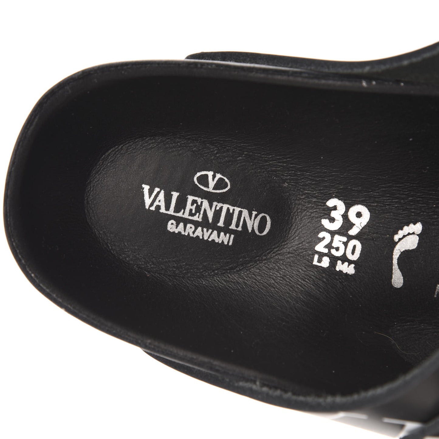 Calfskin VLTN Birkenstock Slide Sandals 39 Black