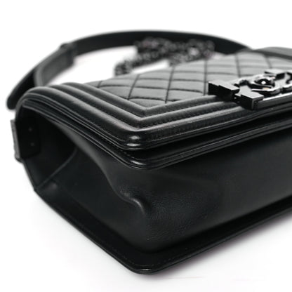 Chanel Calfskin Quilted Small Boy Flap So Black 8 of 9