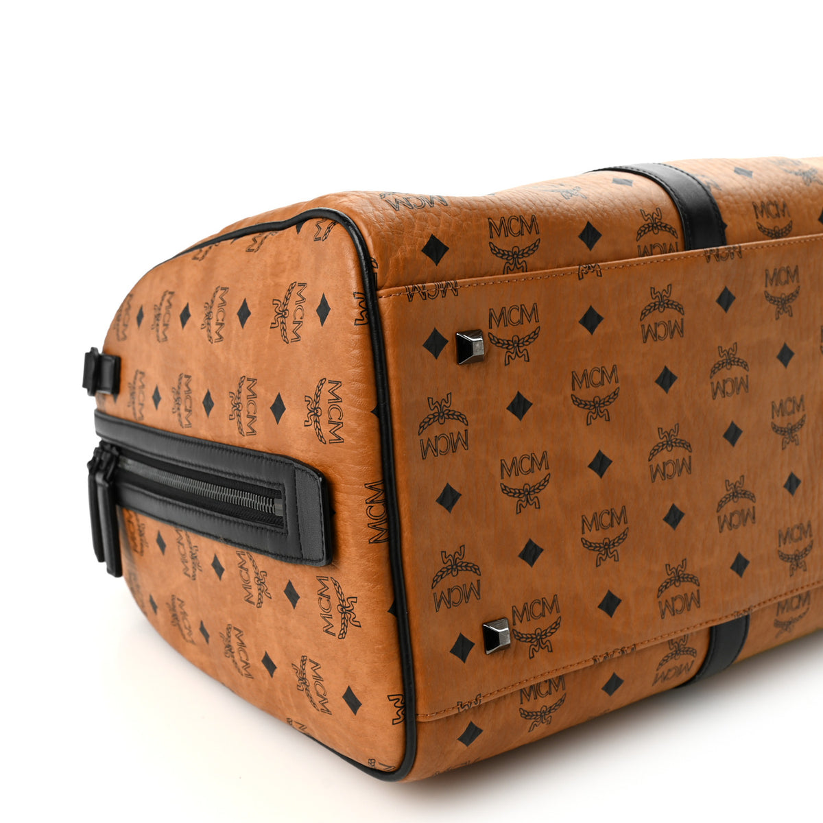 Visetos Ottomar Weekender Duffle Bag Cognac Black