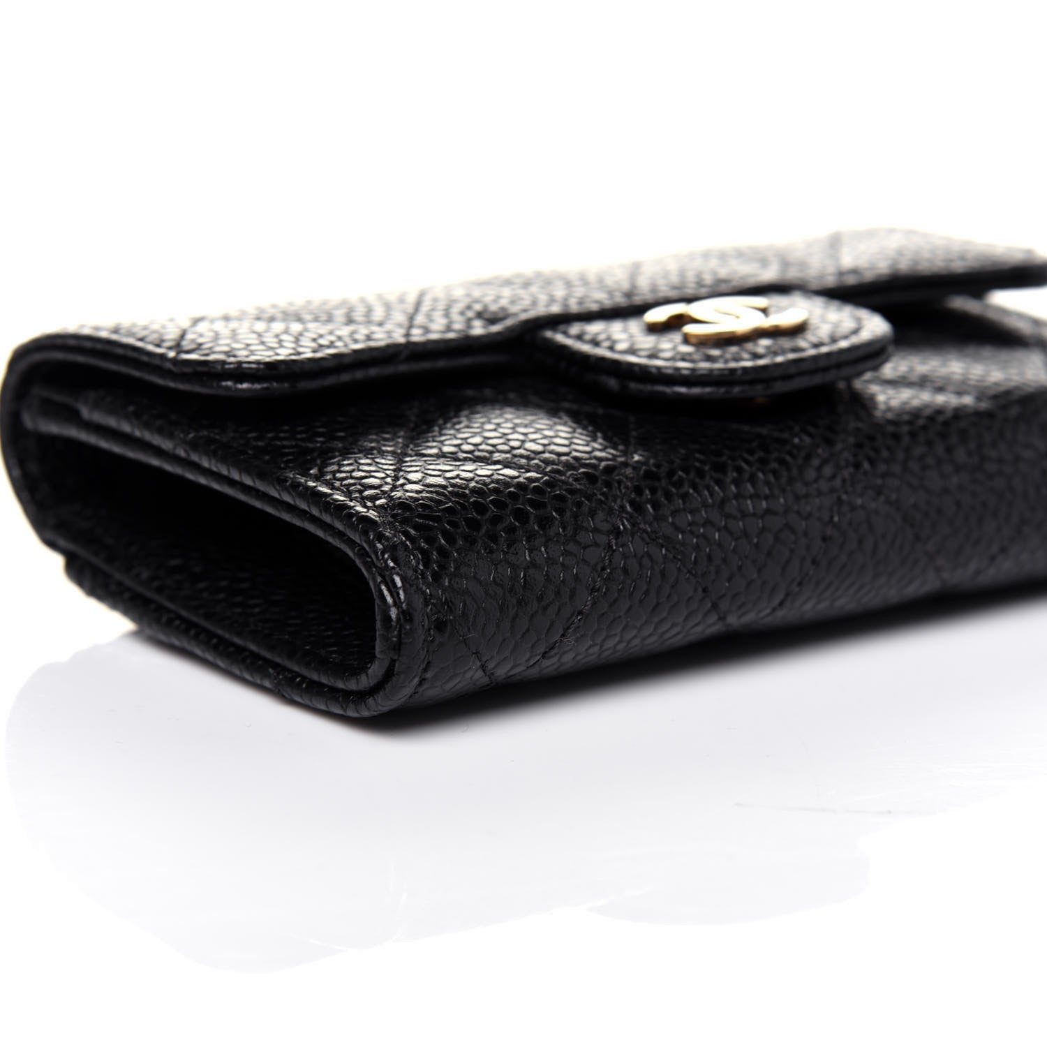 Chanel Caviar Quilted Flap Card Holder Wallet Black 8 of 9