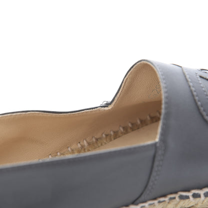 Chanel Lambskin CC Espadrilles 38 Dark Grey 13 of 13