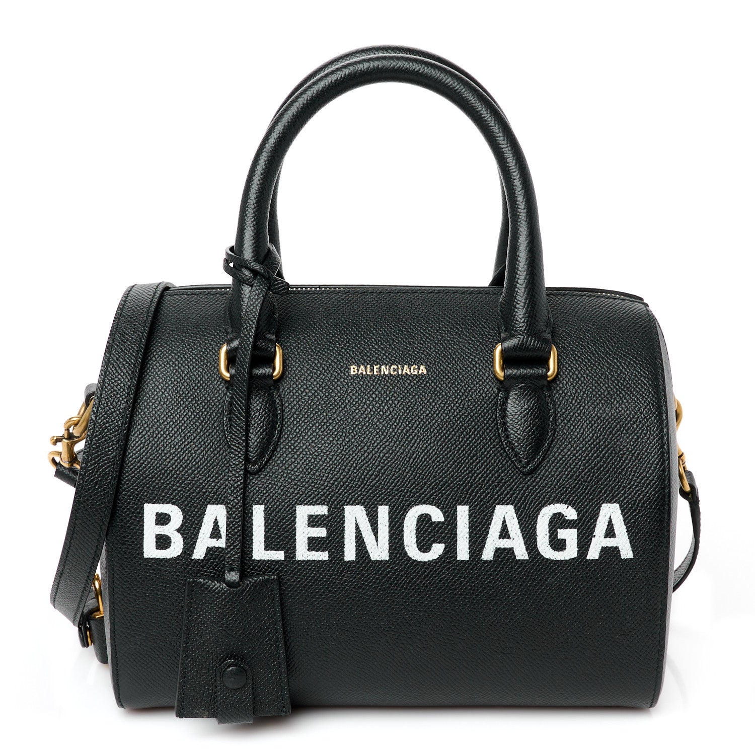 Balenciaga Grained Calfskin Medium Ville Bowling Bag Black 1 of 10