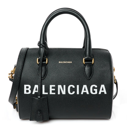 Balenciaga Grained Calfskin Medium Ville Bowling Bag Black 1 of 10