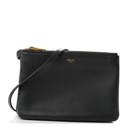 Celine Lambskin Large Trio Crossbody Bag Grey 1 of 13