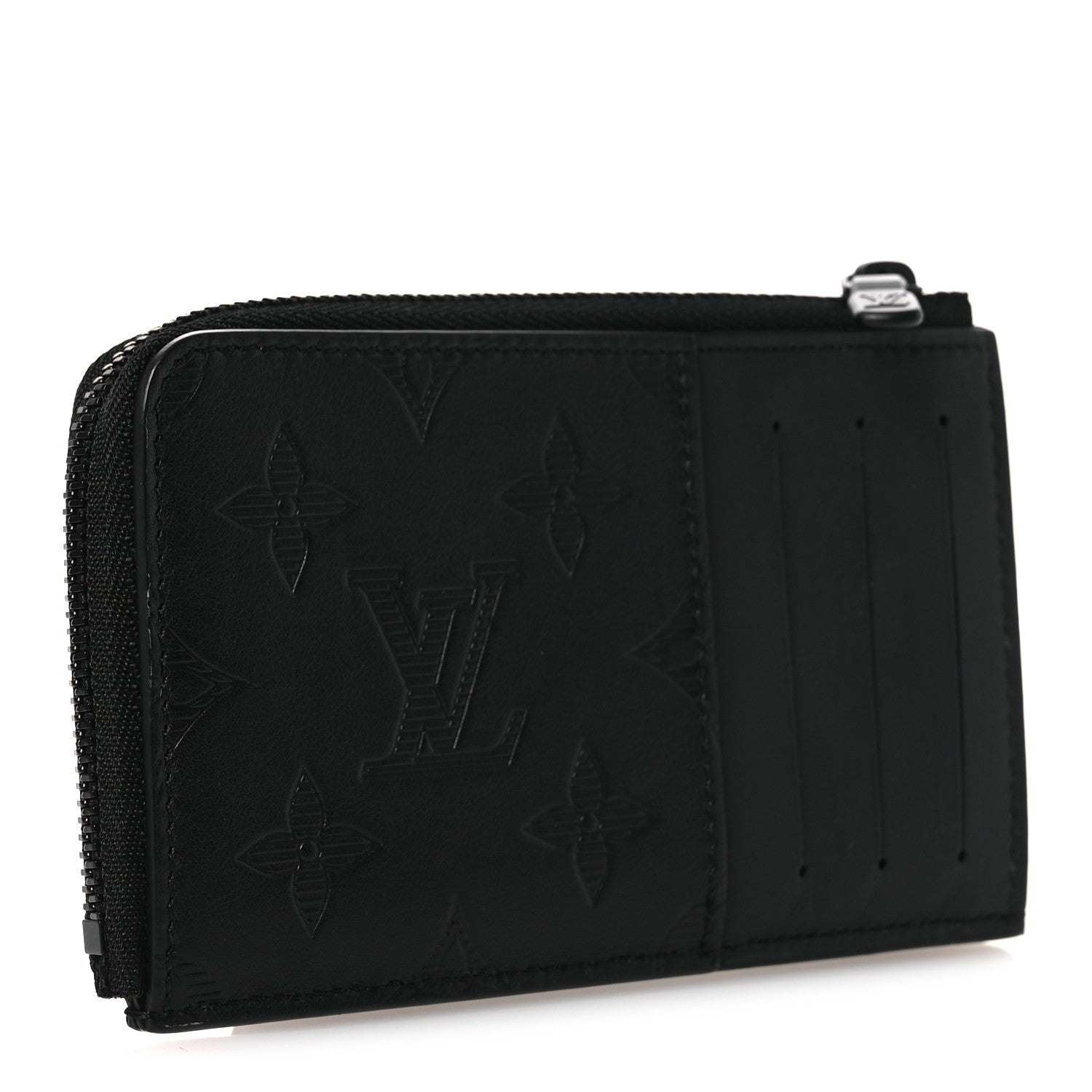 Louis Vuitton Calfskin Monogram Shadow Hybrid Wallet Black 3 of 7
