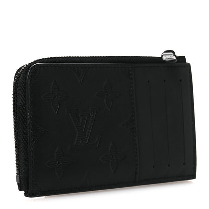 Louis Vuitton Calfskin Monogram Shadow Hybrid Wallet Black 3 of 7