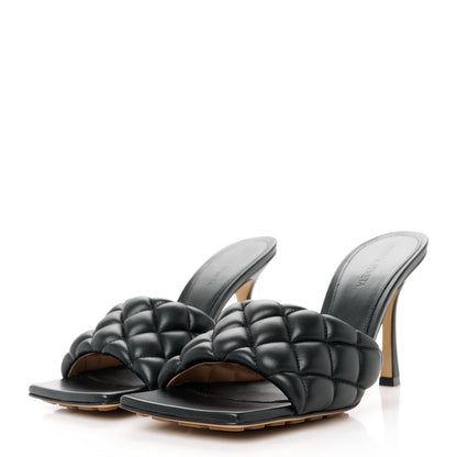 Bottega Veneta Nappa Matelasse Padded Mule Sandals 39 Black 3 of 8