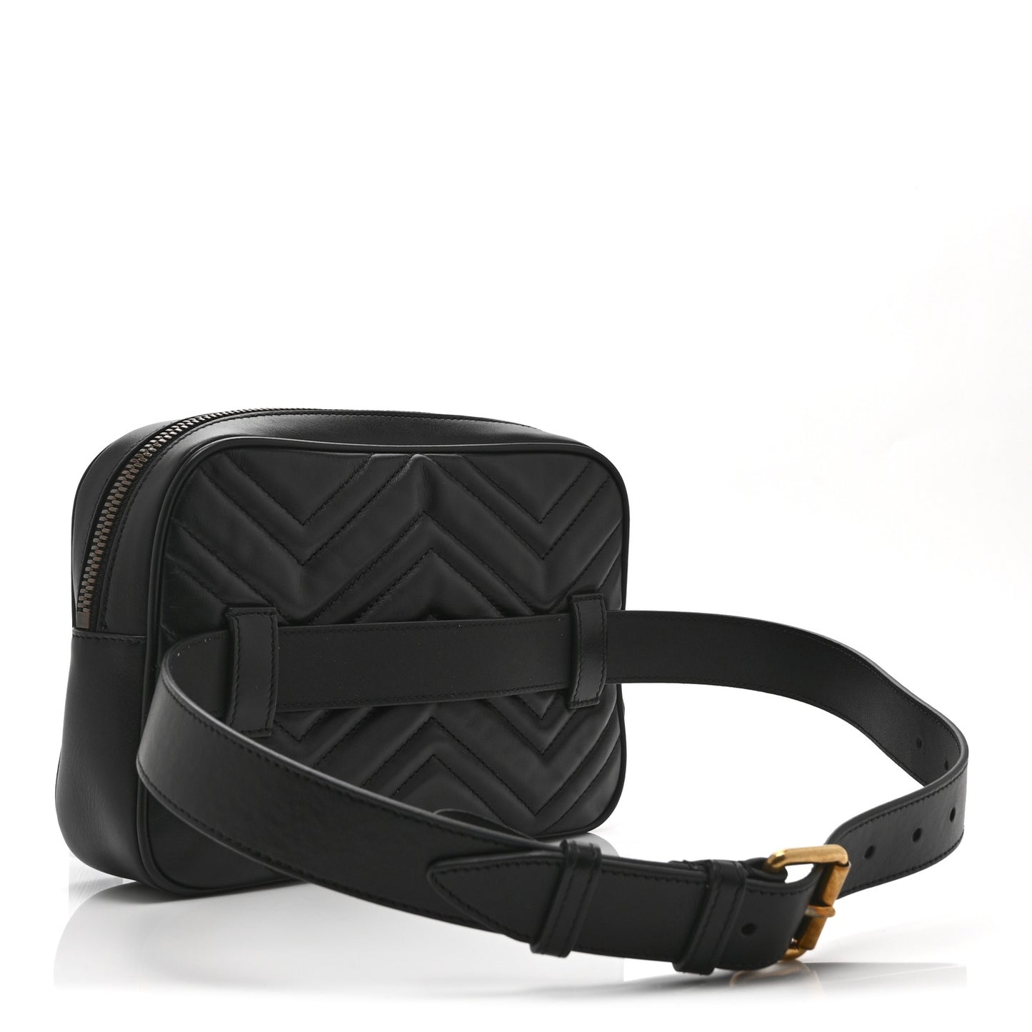 Calfskin Matelasse Mens GG Marmont Belt Bag 80 32 Black