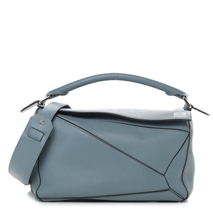 Loewe Calfskin Medium Puzzle Bag Stone Blue 1 of 9