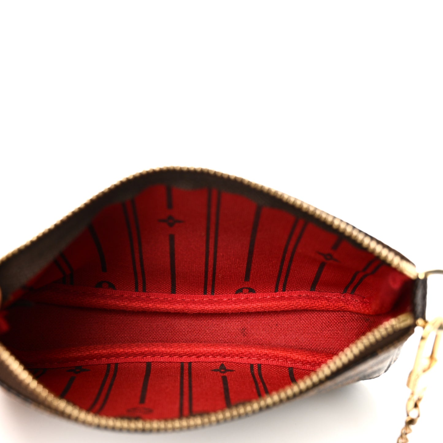 Damier Ebene Complice Trunks and Bags Mini Pochette Accessories Red