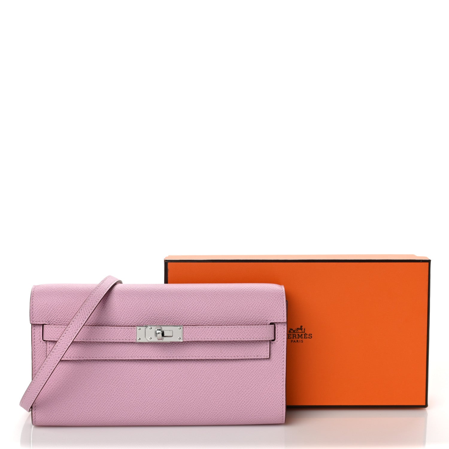 Hermes Epsom Kelly To Go Wallet Mauve Sylvestre 9 of 9