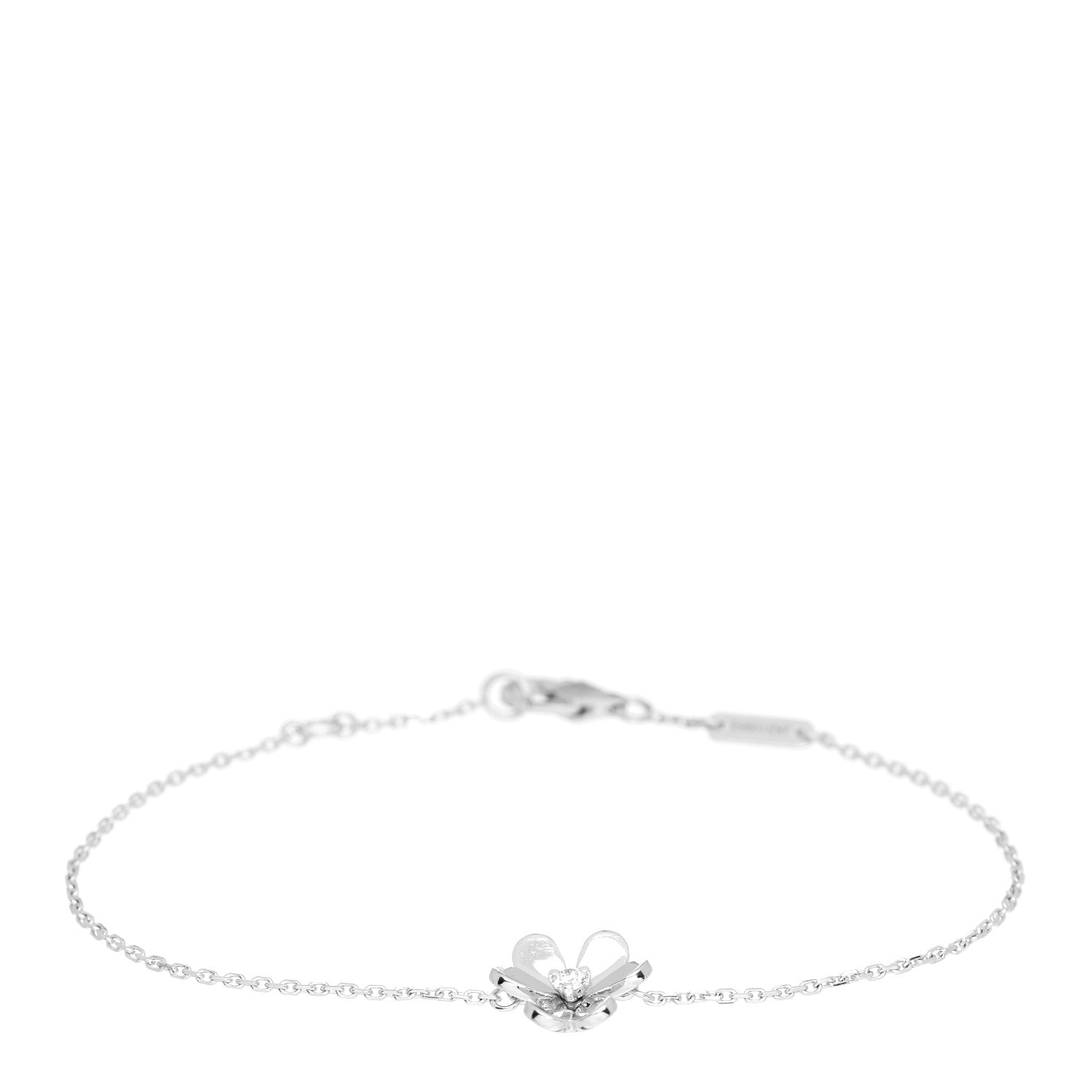 Van Cleef & Arpels 18K White Gold Diamond Mini Frivole Bracelet 1 of 5