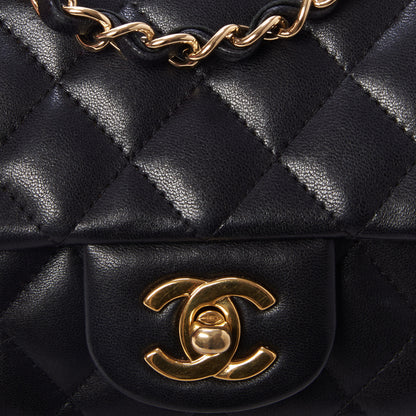 Chanel Lambskin Quilted Mini Square Flap Black 8 of 10