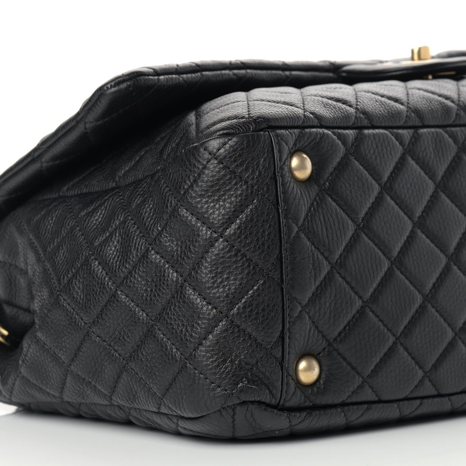 Chanel Calfskin Quilted XXL Travel Flap Bag Black 8 of 9