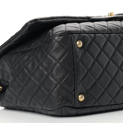Chanel Calfskin Quilted XXL Travel Flap Bag Black 8 of 9