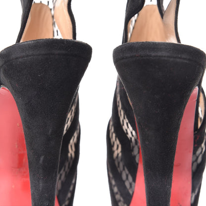 Christian Louboutin Veau Velours Lace Voilette Guizi 160 Pumps 40 Black 11 of 11