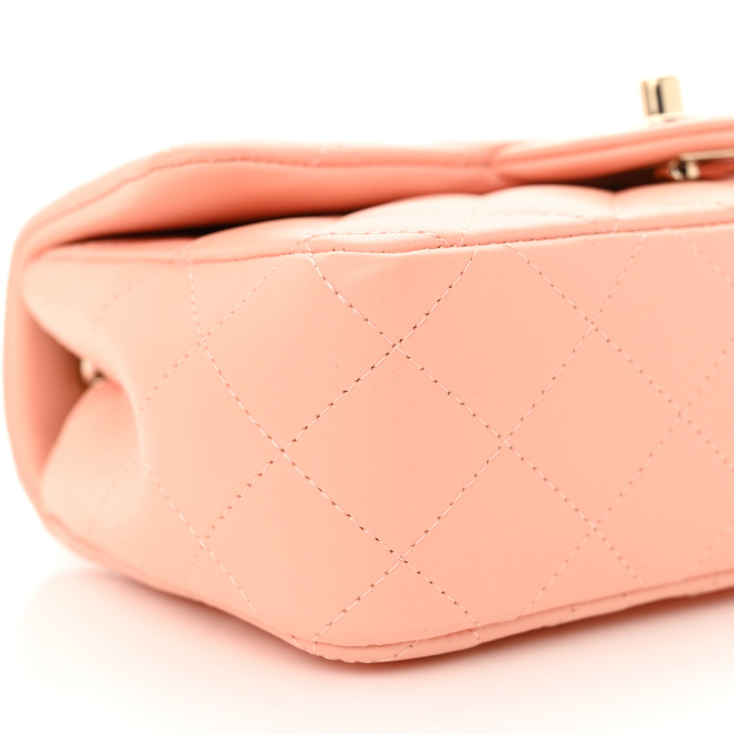 Chanel Lambskin Quilted Mini Rectangular Flap Light Pink 10 of 11