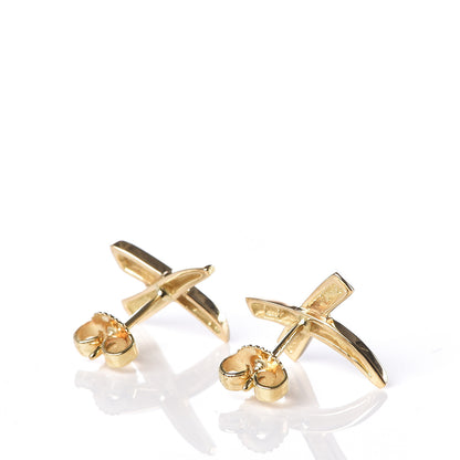 Tiffany 18K Yellow Gold Paloma's Graffiti X Earrings 3 of 5