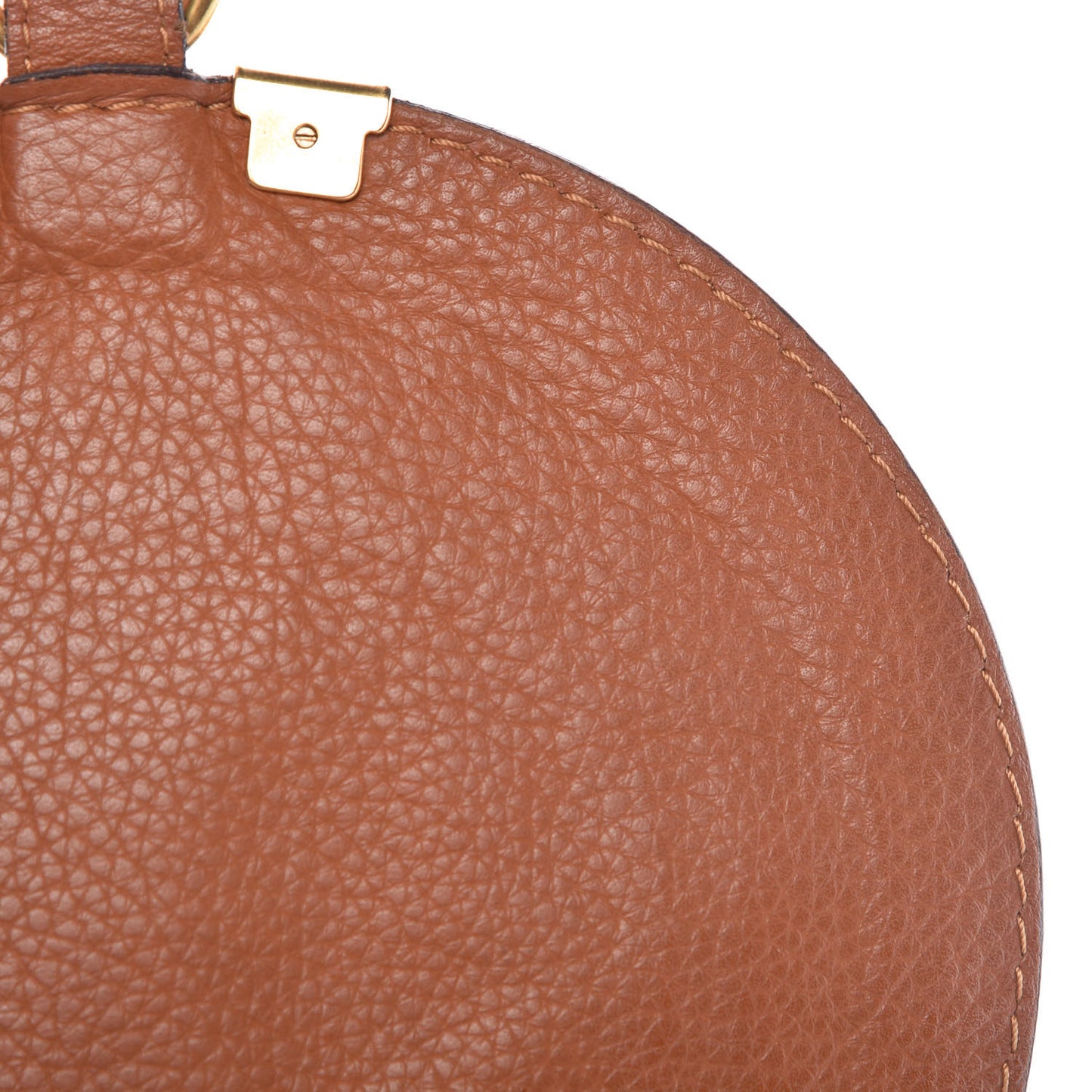 Calfskin Mini Marcie Round Crossbody Bag Tan
