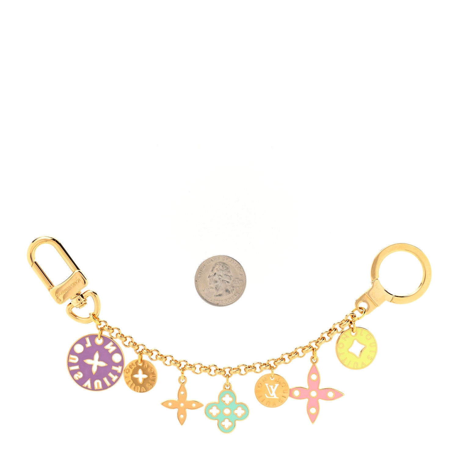 Louis Vuitton Enamel Looping Key Chain Bag Charm Multicolor 2 of 5