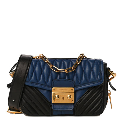 Miu Miu Nappa Matelasse Biker Shoulder Bag Inchiostro Black 1 of 10