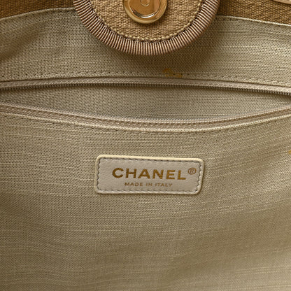 Chanel Mixed Fibers Small Deauville Tote Beige 7 of 11