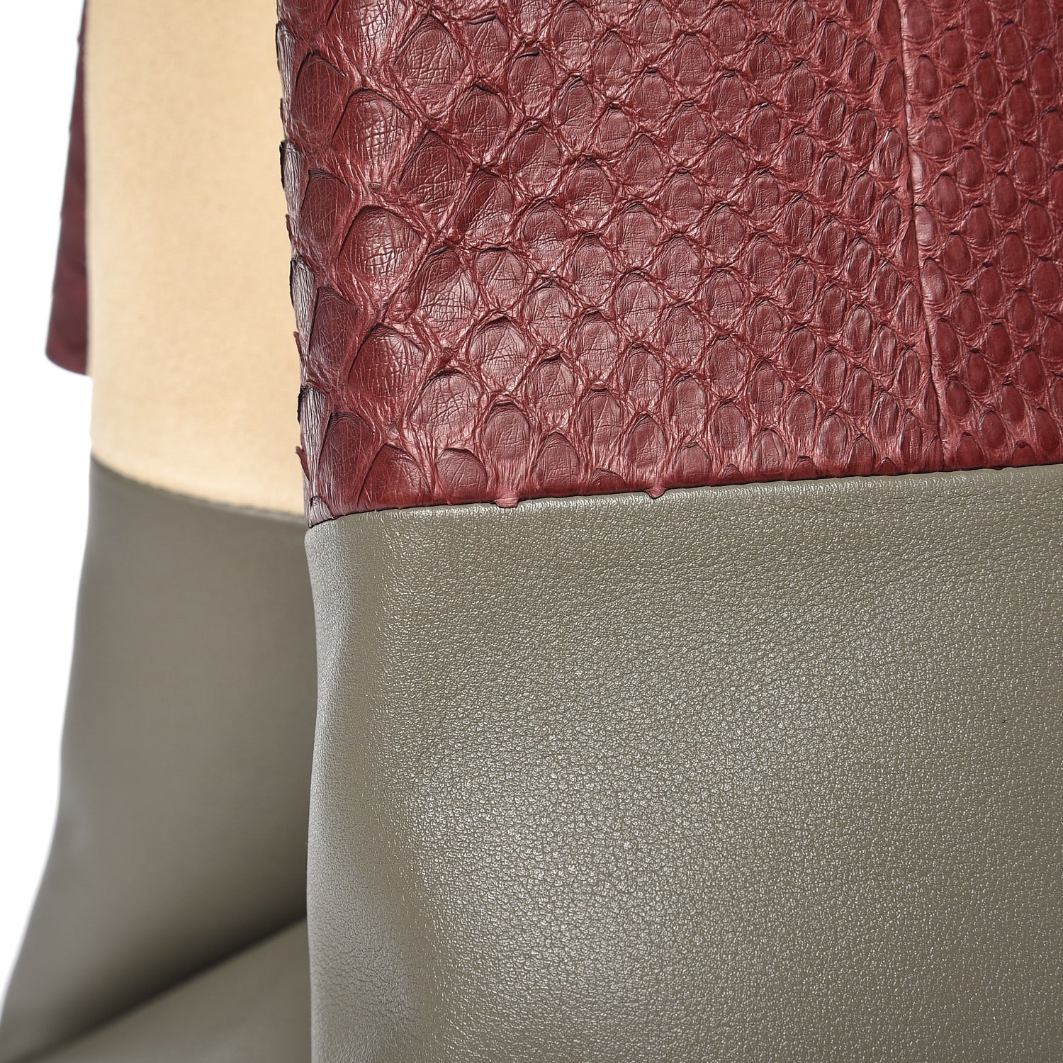 Celine Python Calfskin All Soft Shoulder Bag Burgundy 10 of 12