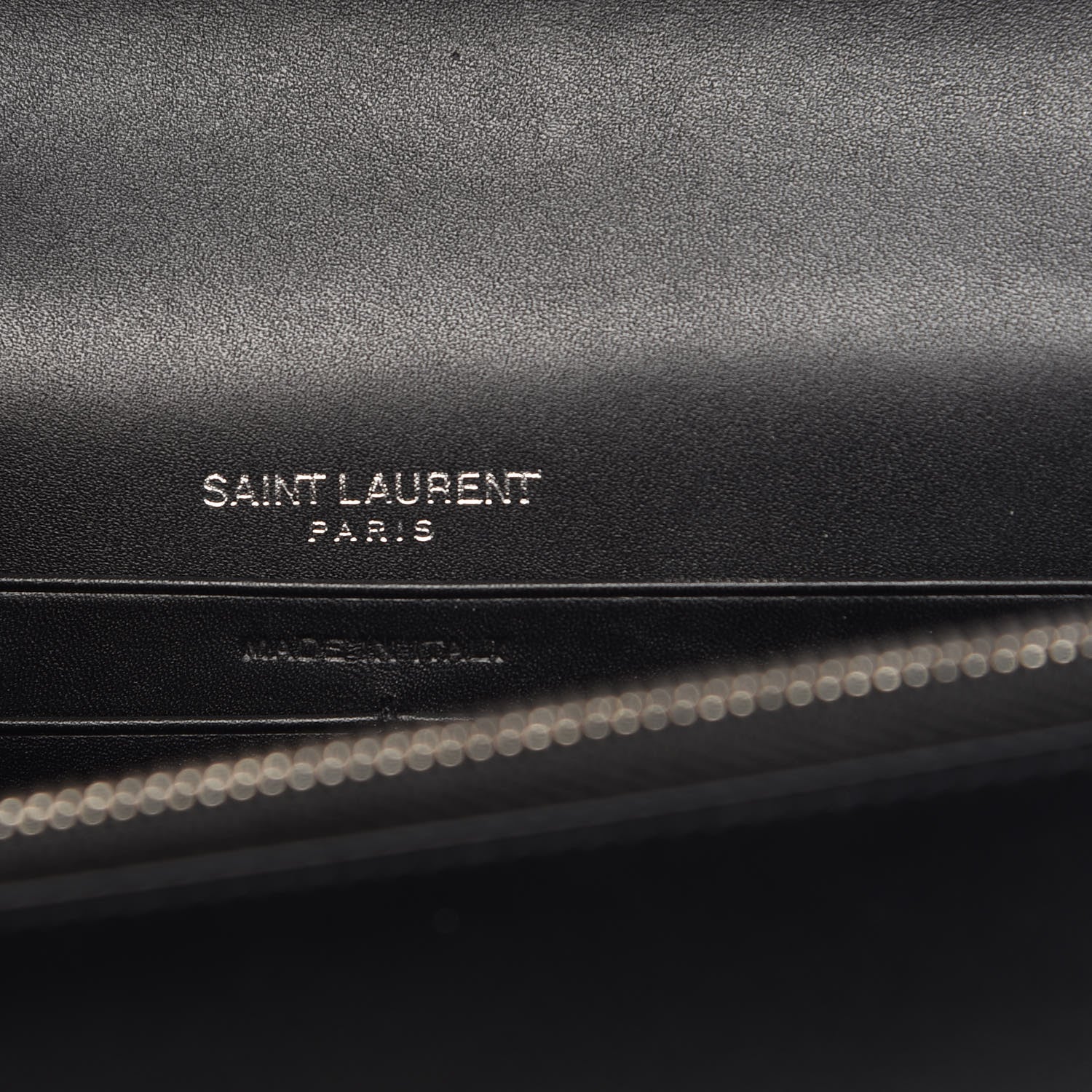 Saint Laurent Smooth Calfskin Classic Monogram Kate Tassel Chain Wallet Black 6 of 9