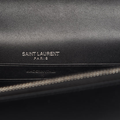 Saint Laurent Smooth Calfskin Classic Monogram Kate Tassel Chain Wallet Black 6 of 9