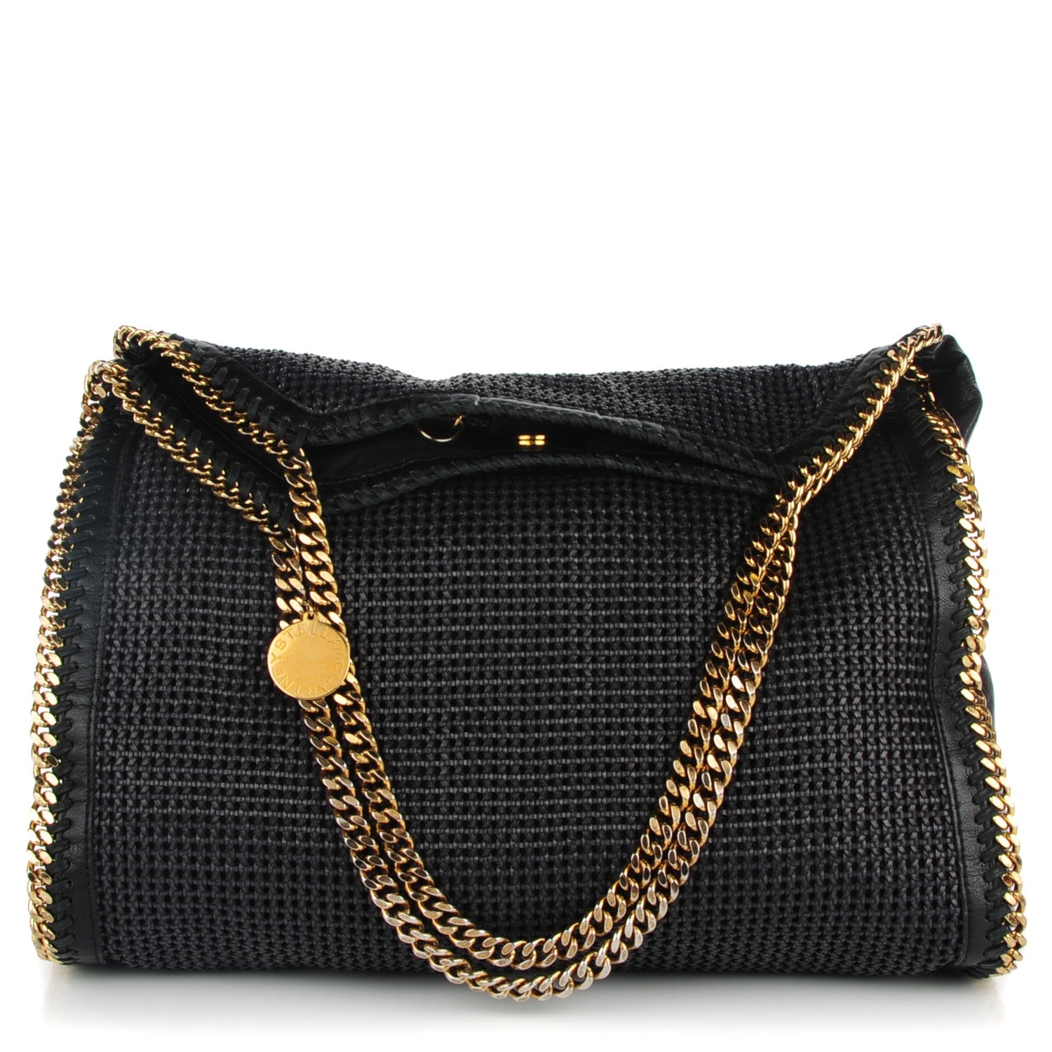 Stella McCartney Woven Falabella Tote Black 1 of 7