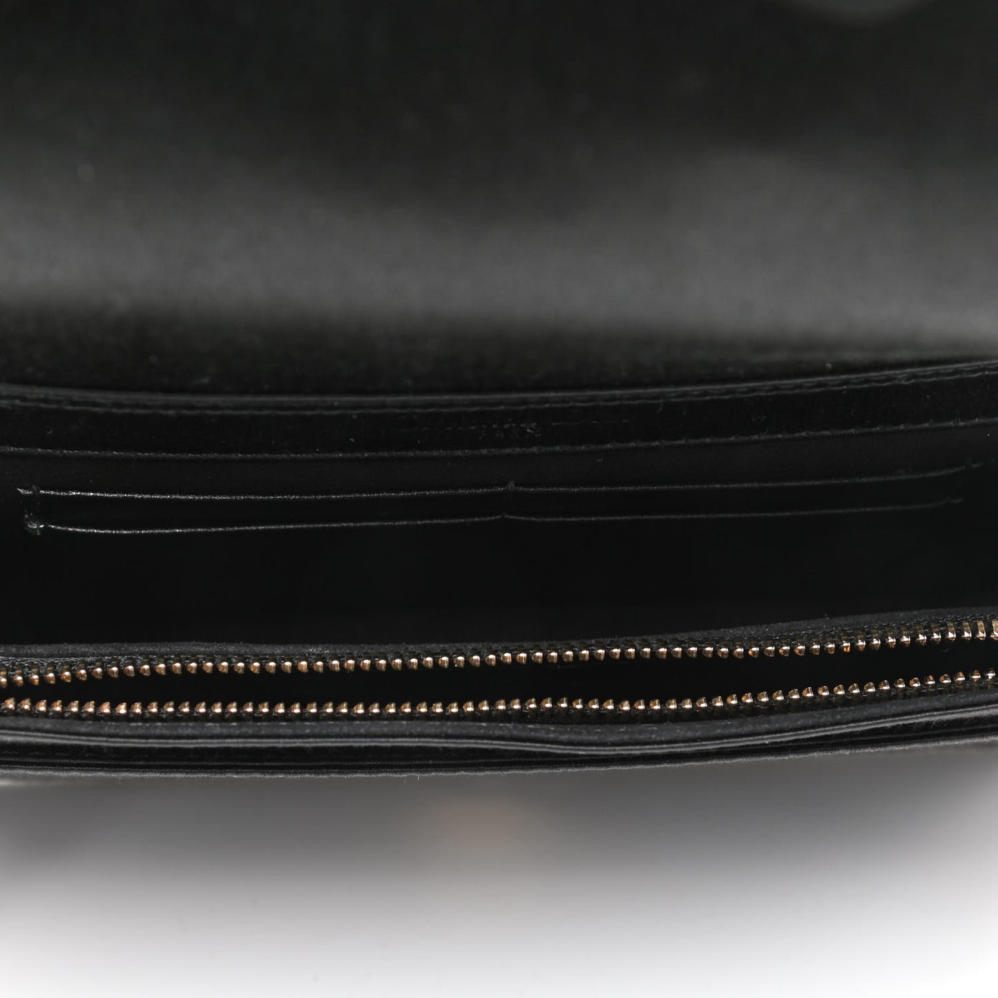 Satin Diorama Wallet on Chain Pouch Black