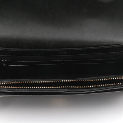 Christian Dior Satin Diorama Wallet on Chain Pouch Black 4 of 4