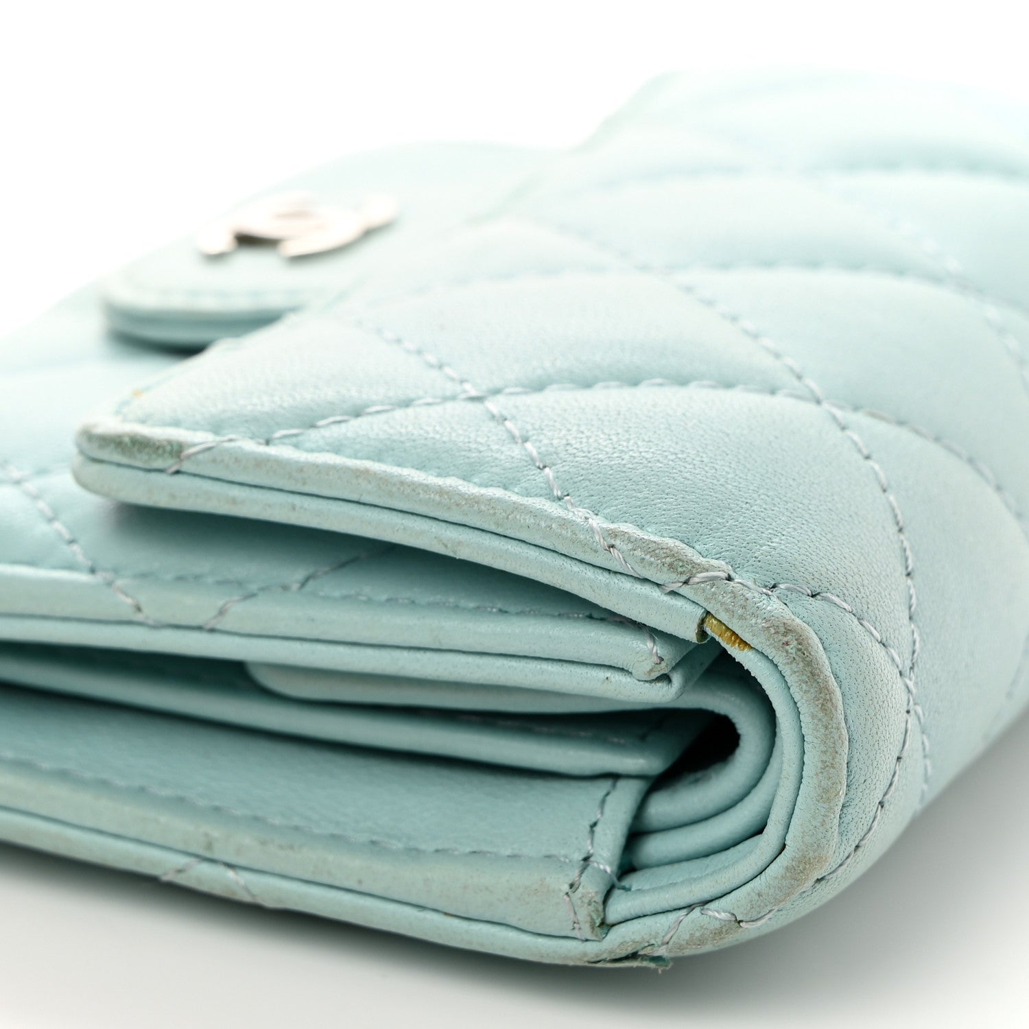 Chanel Caviar Quilted Small Flap Wallet Light Blue 10 of 11