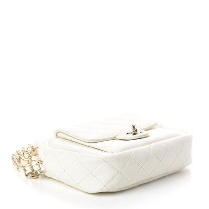 Chanel Caviar Quilted CC Day Camera Case White 4 of 10