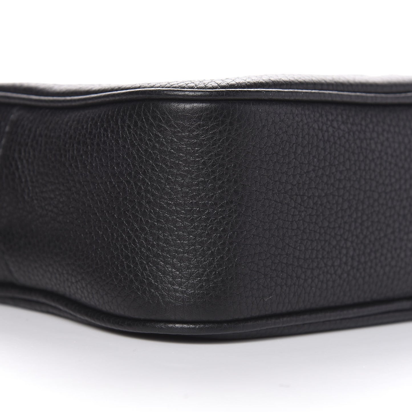 Pebbled Calfskin Small Soho Disco Bag Black