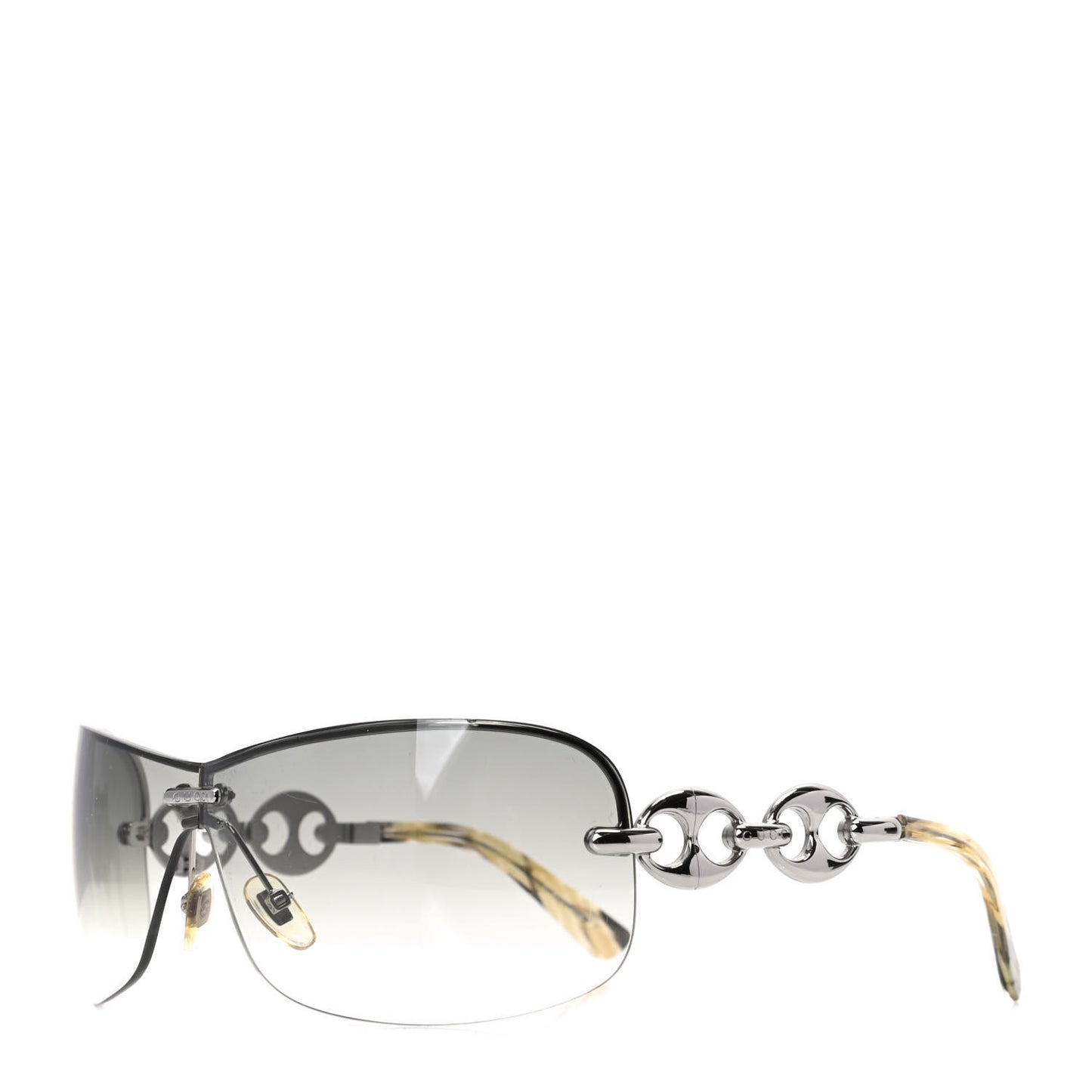 Semi Rimless Gradient Marina Chain Sunglasses GG2772/S Silver