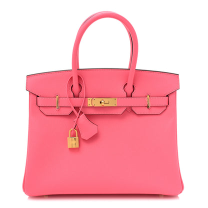 Hermes Epsom Horseshoe Birkin 30 Rose Azalee 1 of 9