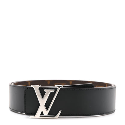 Louis Vuitton Calfskin Monogram 40mm LV Initiales Reversible Belt 95 38 Black 2 of 6