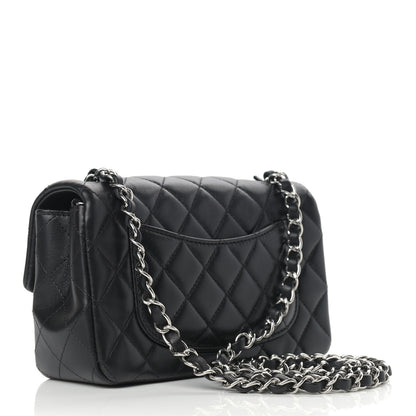 Chanel Lambskin Quilted Mini Rectangular Flap Black 3 of 13