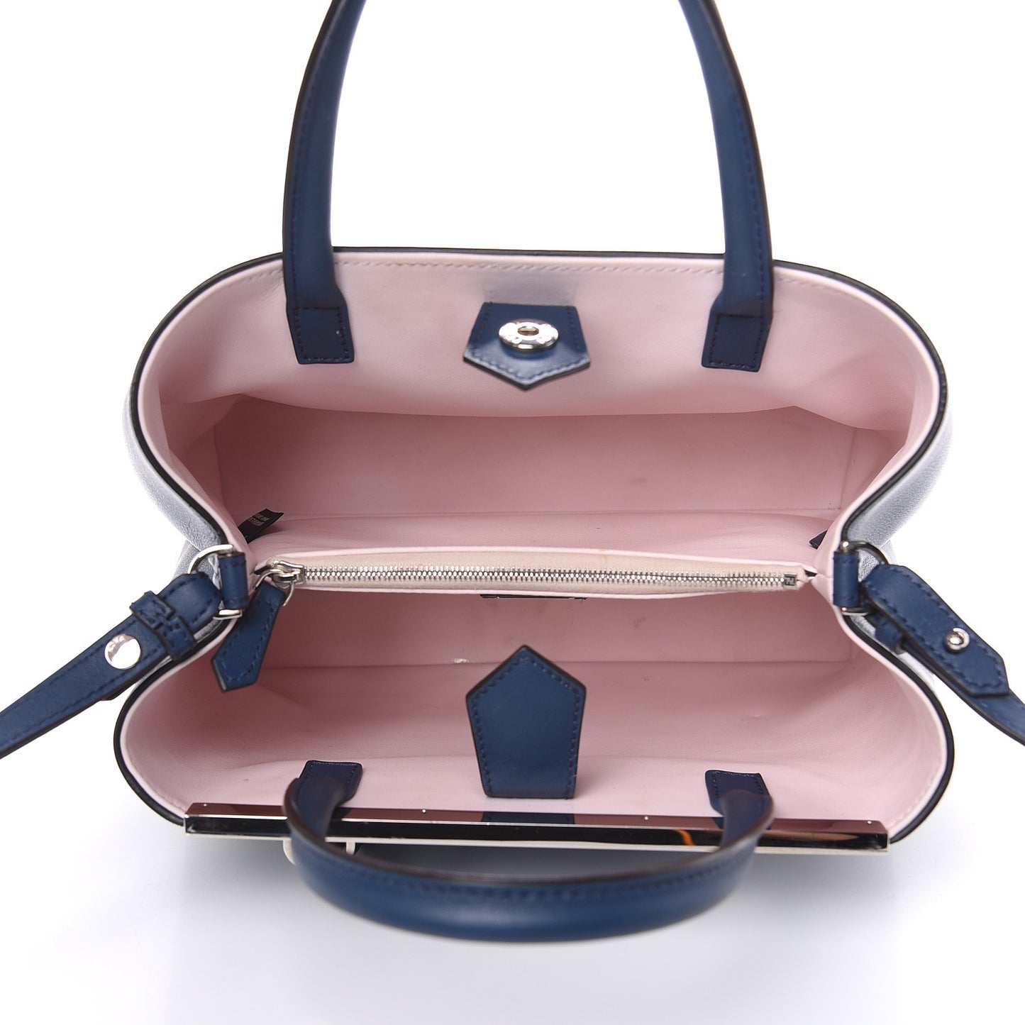 Vitello Dolce Century Petite 2Jours Tote Blue Rosa Doll