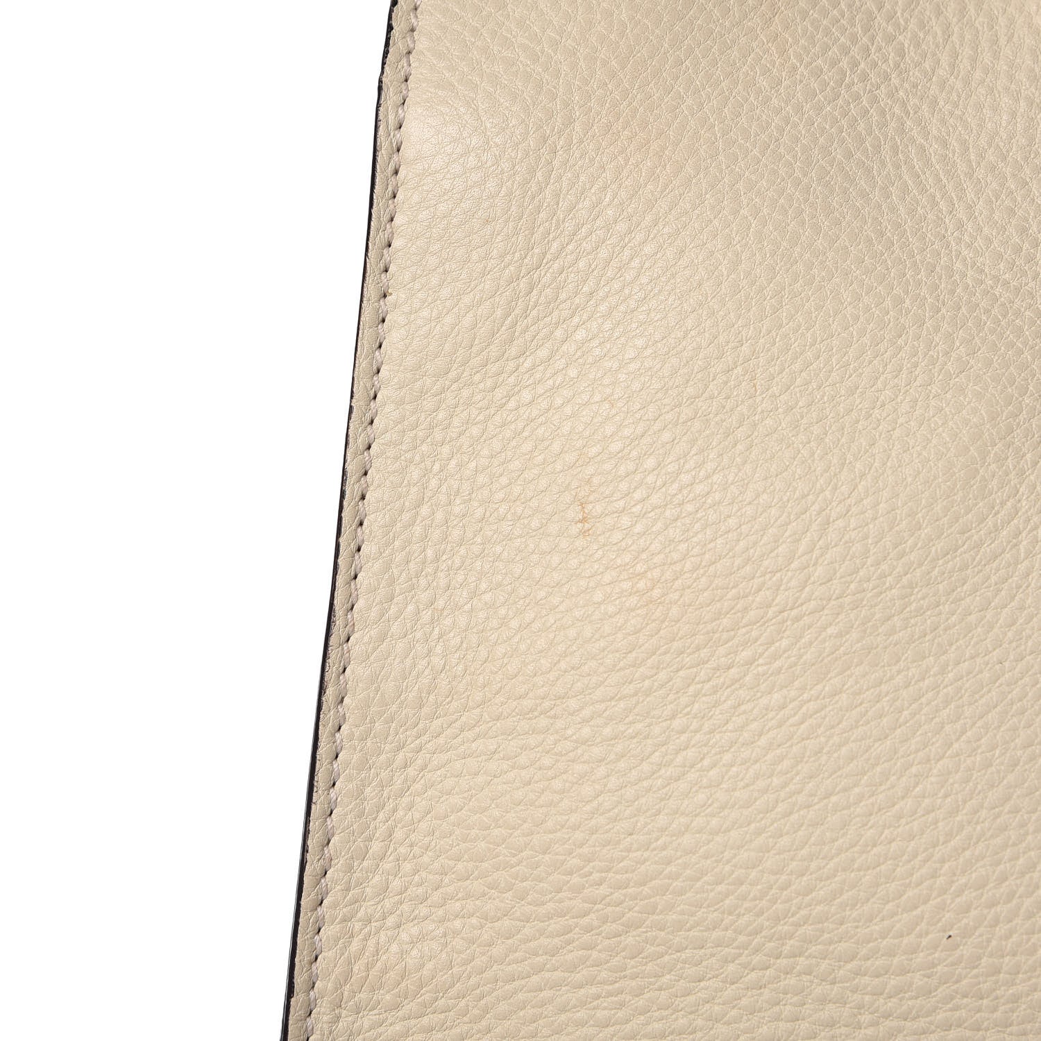 Gucci Pebbled Calfskin Bamboo Tote Off White 11 of 16